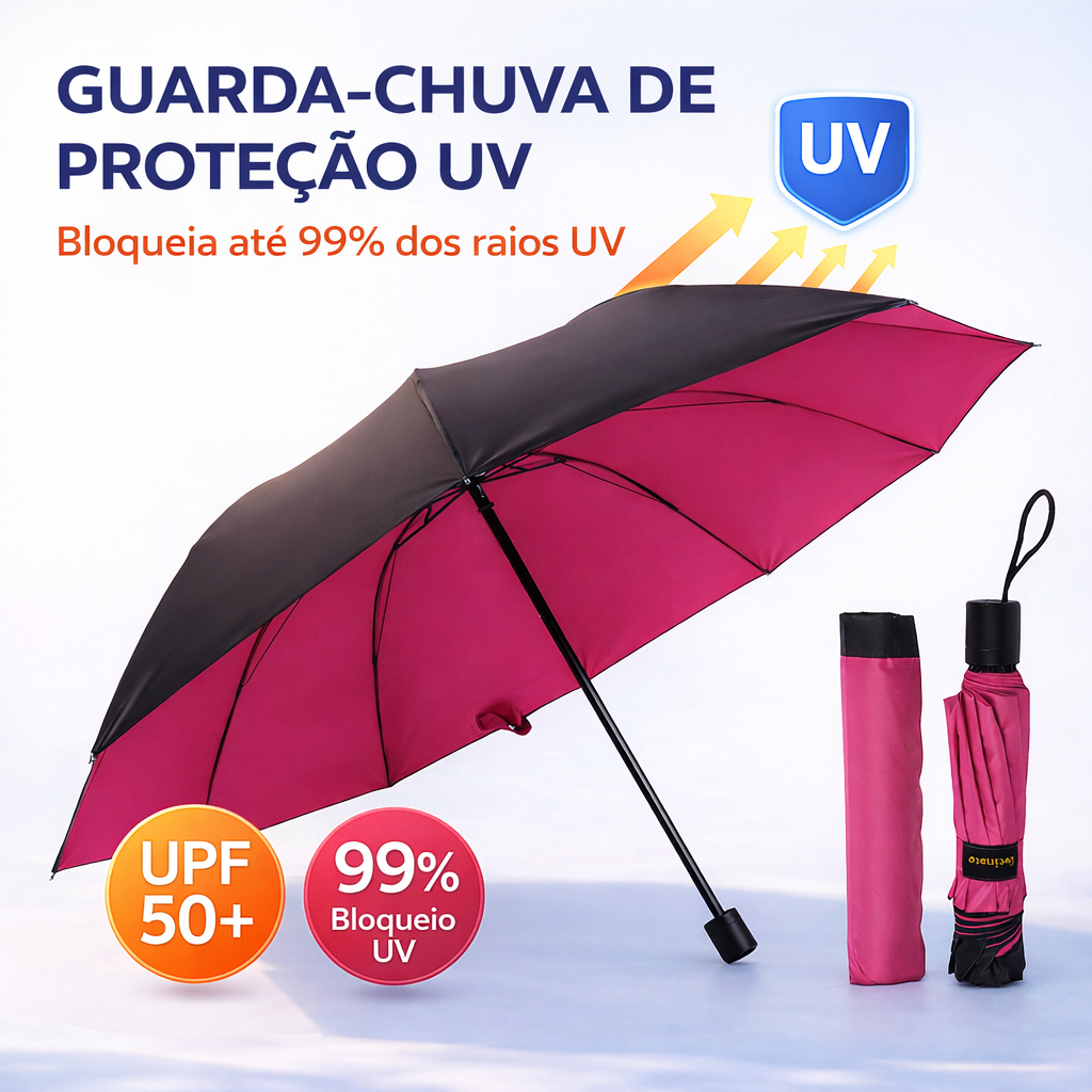 Guarda Chuva Grande Reforçado Contra Vento Cabe N
