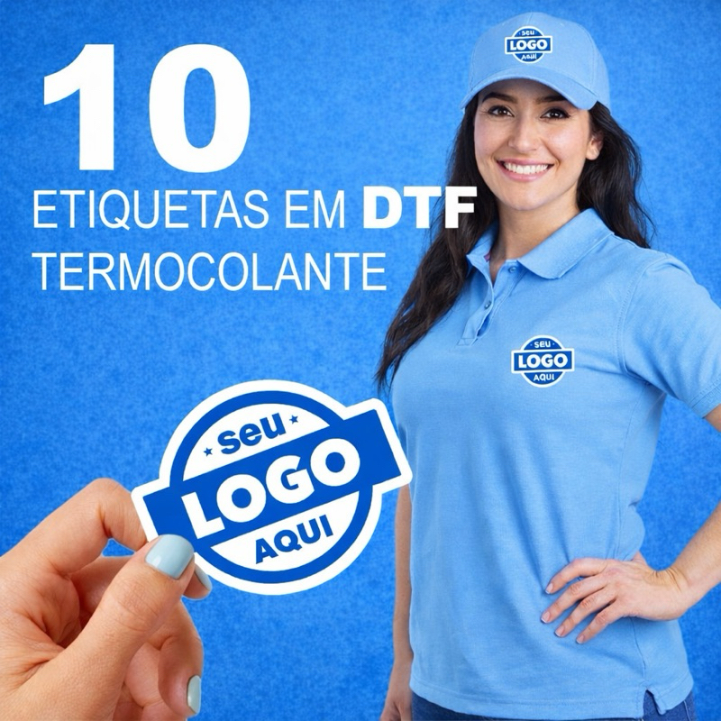 DTF Termocolante  Logo Personalizada  | Etiquetas 