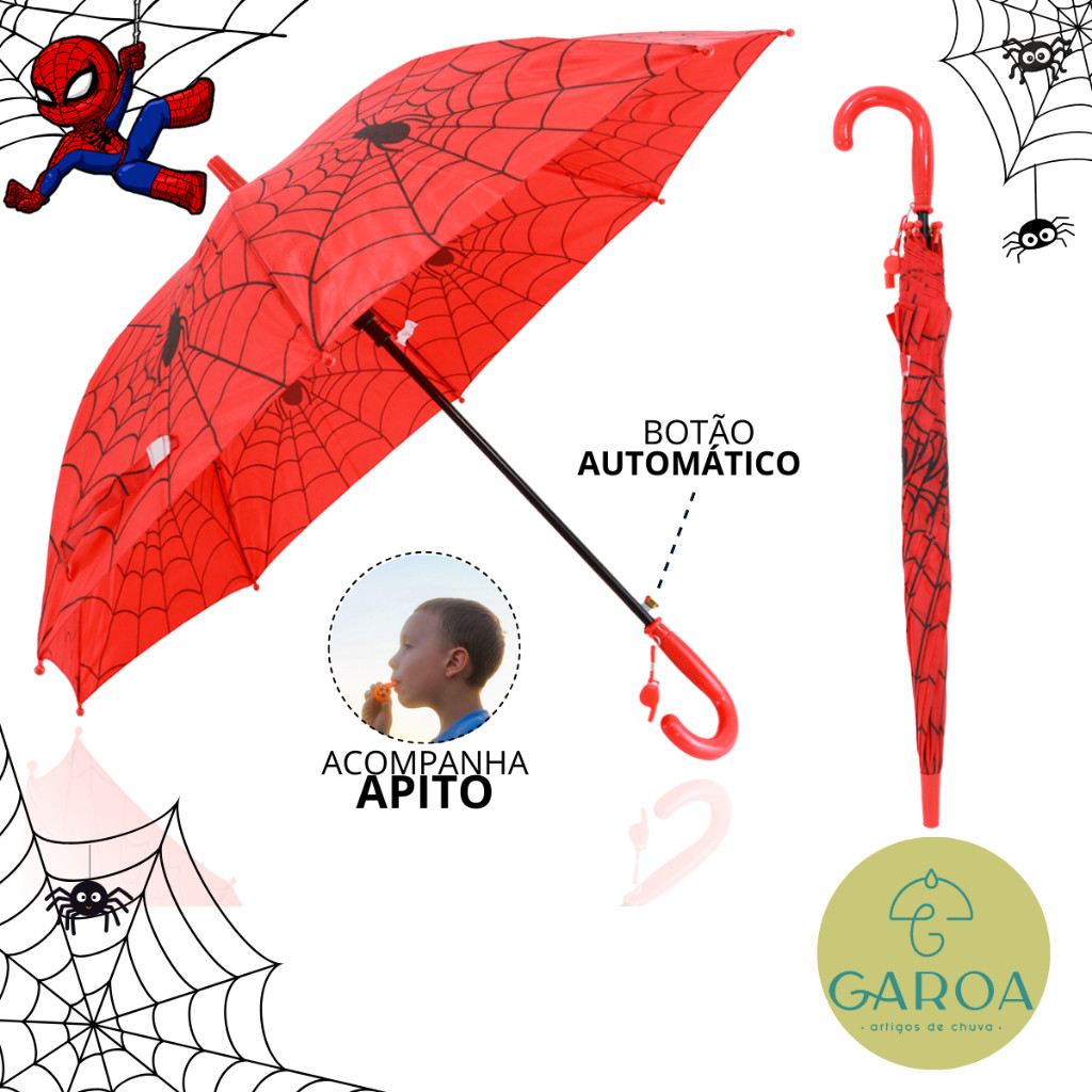 Guarda Chuva Sombrinha Infantil Estilo Homem Aranh