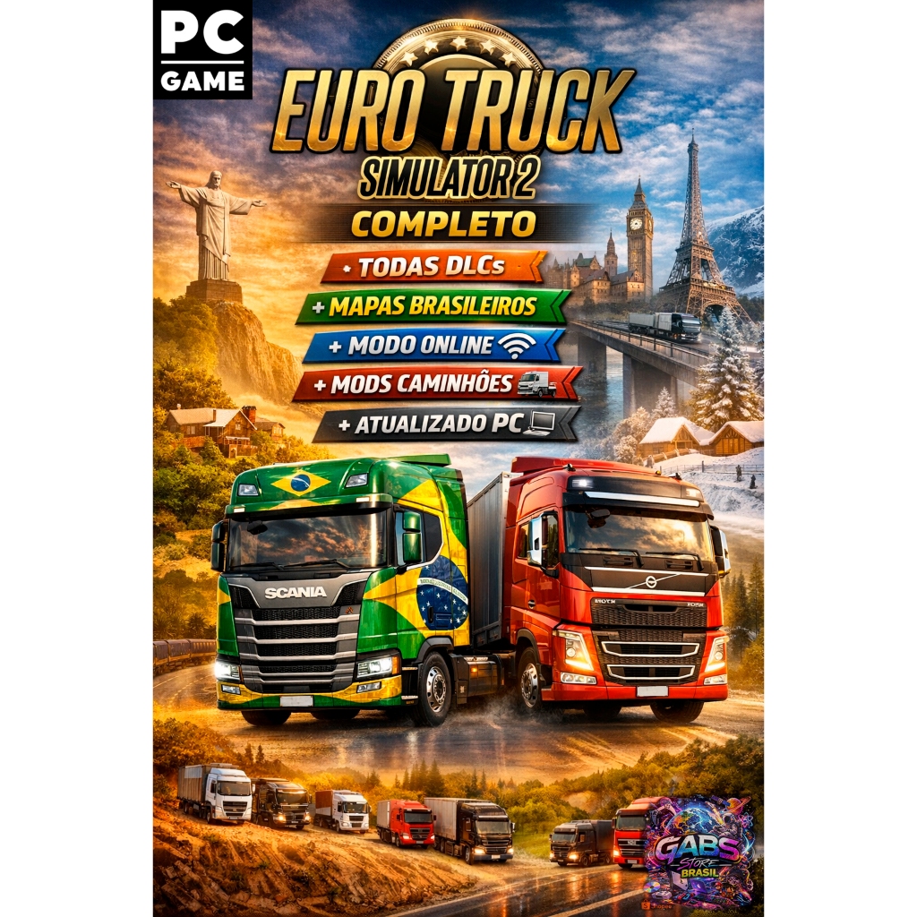 Euro Truck Simulator 2 Completo + TODAS DLCs + Map