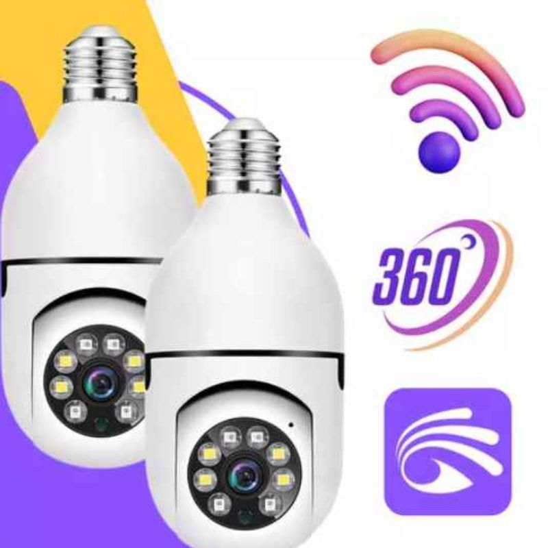 Kit 2 Câmera Segurança 360 Infravermelho Sem Fio