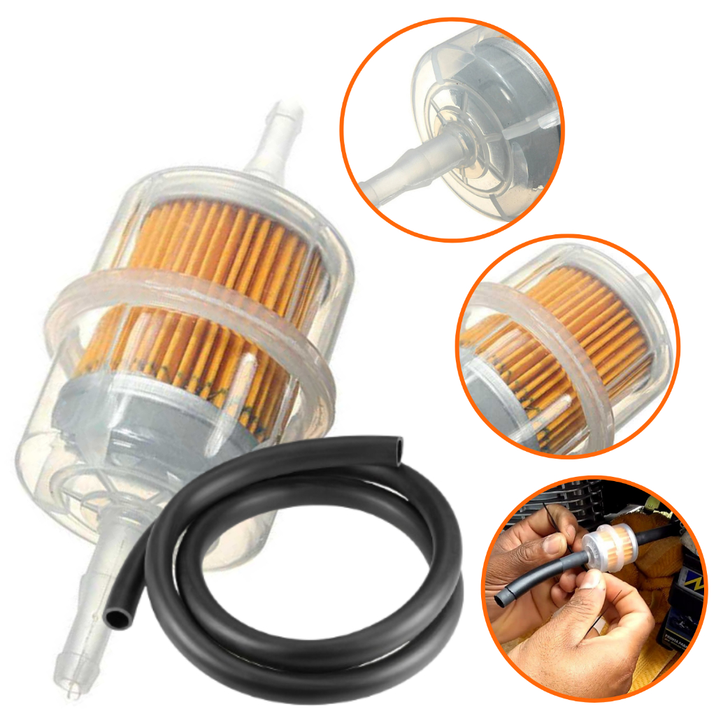 Filtro Combustível Gasolina Motos Carburadas + Ma