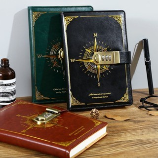 Caderno A5 de 200 páginas com cadeado de combina�