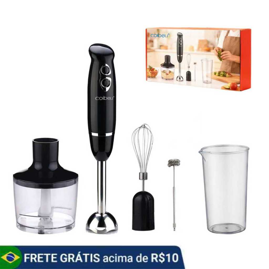 COIBEU Mixer Power Inox 5 Em 1 600w Batedor, Tritu