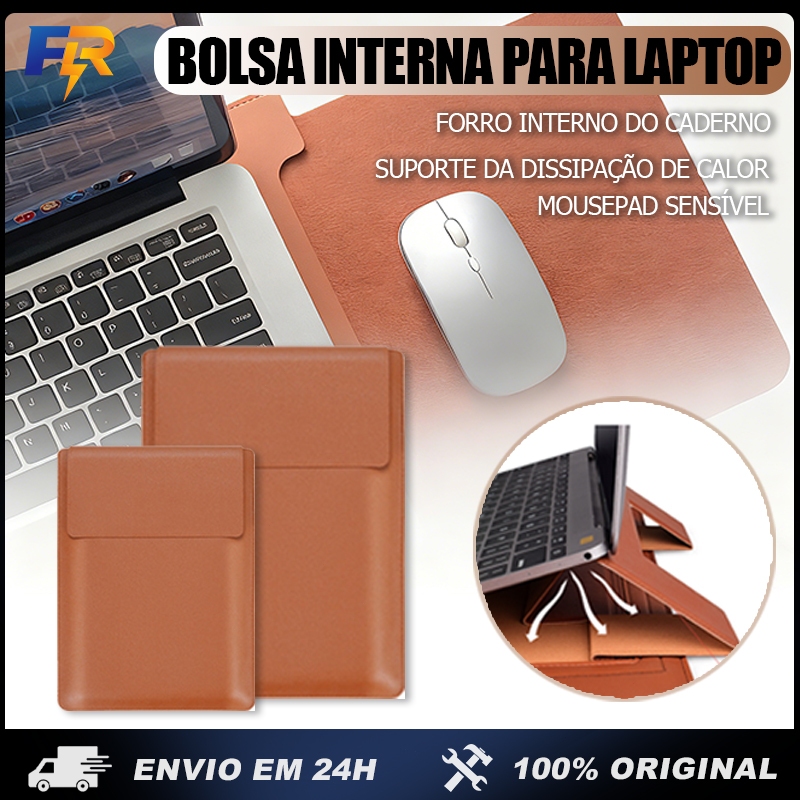 Capa Para Notebook Stand Macia De Couro PU Macbook