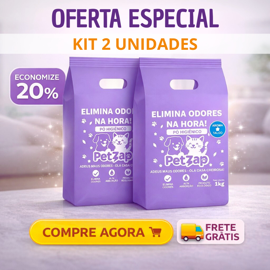 KIT 2 Unidades Eliminador de Odores Pó Higiênico