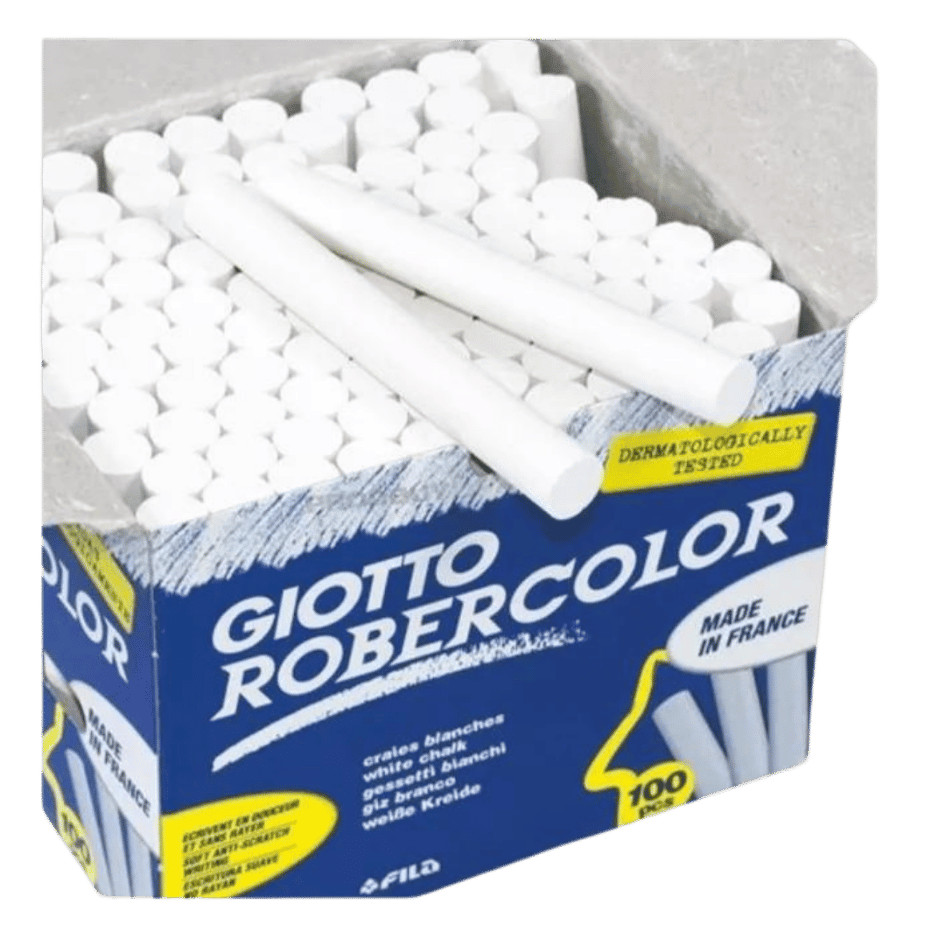 Kit 100 Giz Branco Lousa Quadro Negro Plastificado