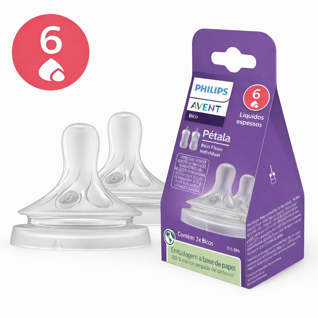 Bico De Mamadeira Pétala 3.0 N°6 T6 – 6m+ 