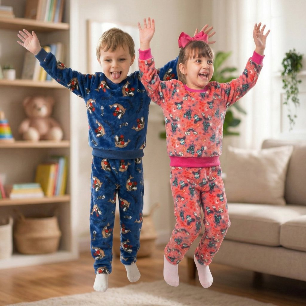 Conjunto Infantil Pelucia Fleece Estampado Inverno