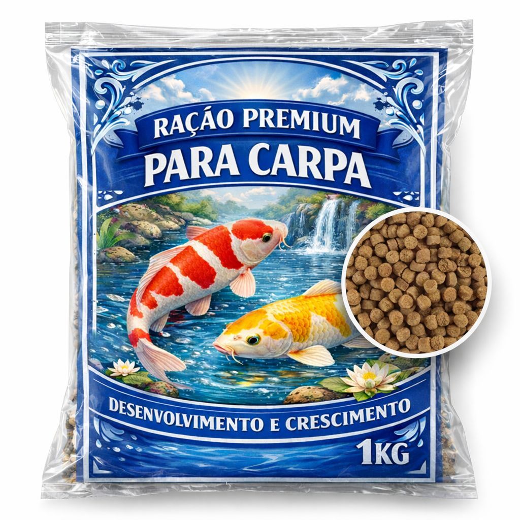 Ração para Carpa Premium 1kg CRESCIMENTO E DESEN