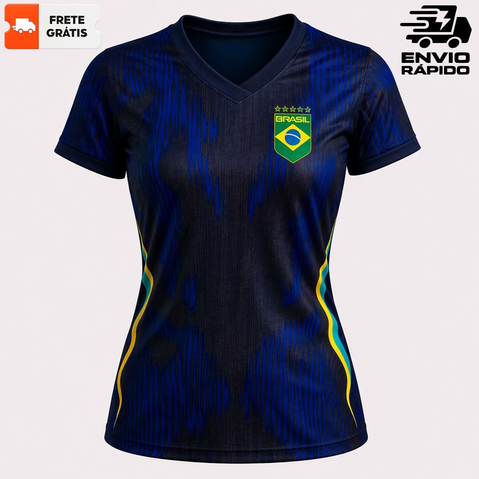 Camisa Camiseta BABY LOOK T-shirt Feminina BRASIL