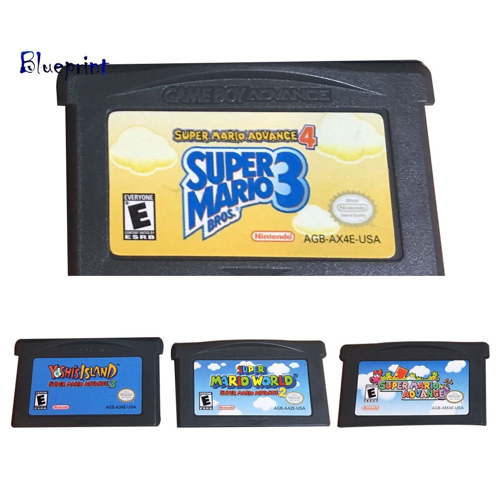 BP US Versão Super Mario Bros Advance 2/3/4 Cartu