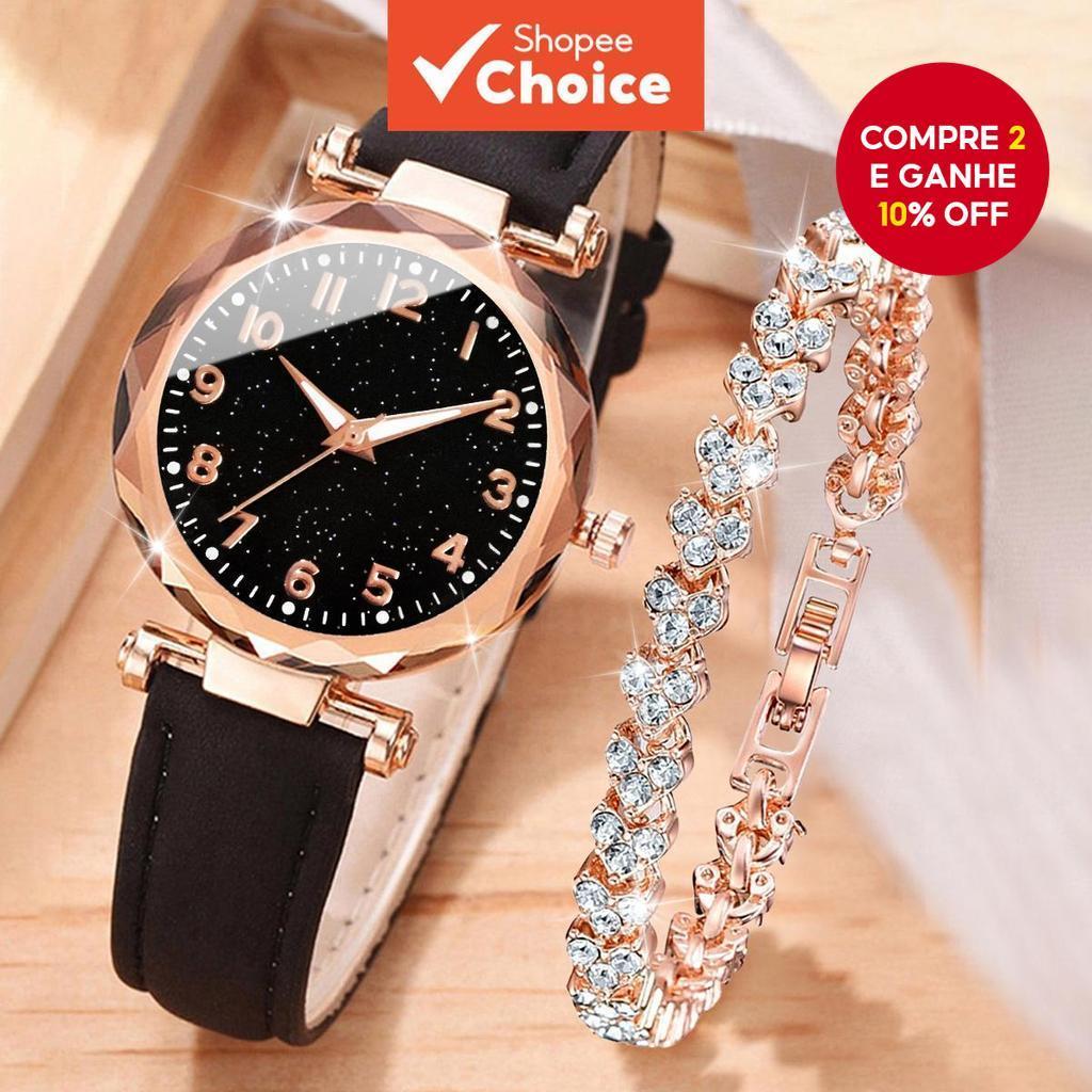 Relógio De Quartzo Feminino Elegante-Pulseira De 