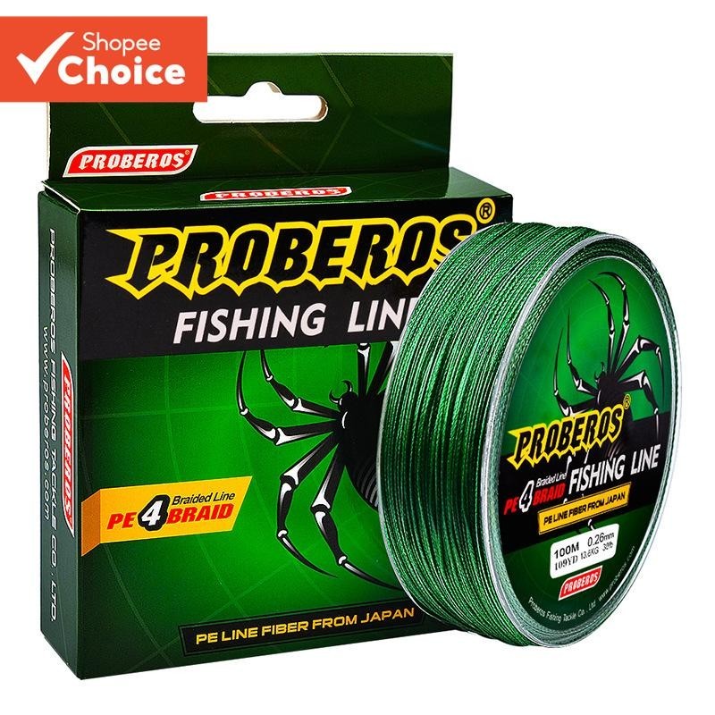 Linha De Pesca Trançada 100M-PE De 4 Fios , 6-100