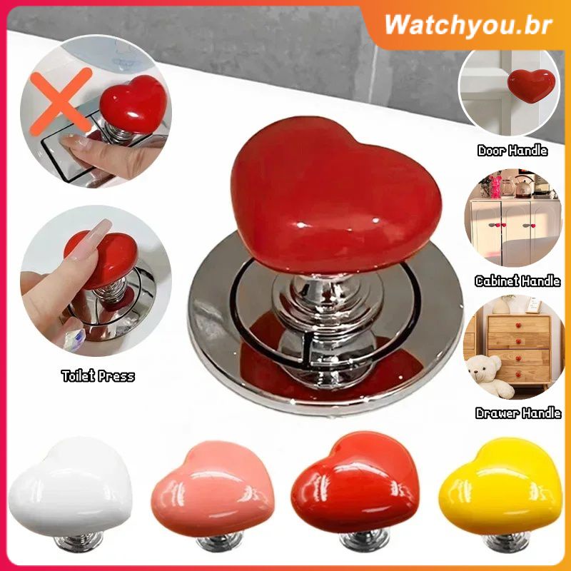 Botão de pressão para vaso sanitário em formato