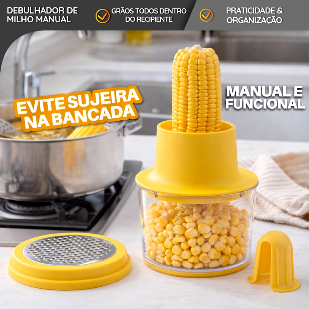 Debulhador Descascador Ralador Espiga Milho Recipi
