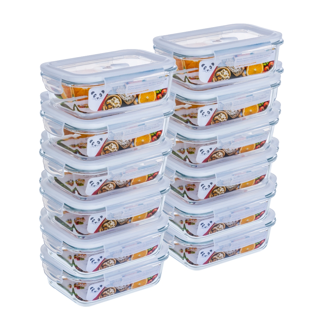 Kit Potes Herméticos Alimentos Marmita Fitness vi