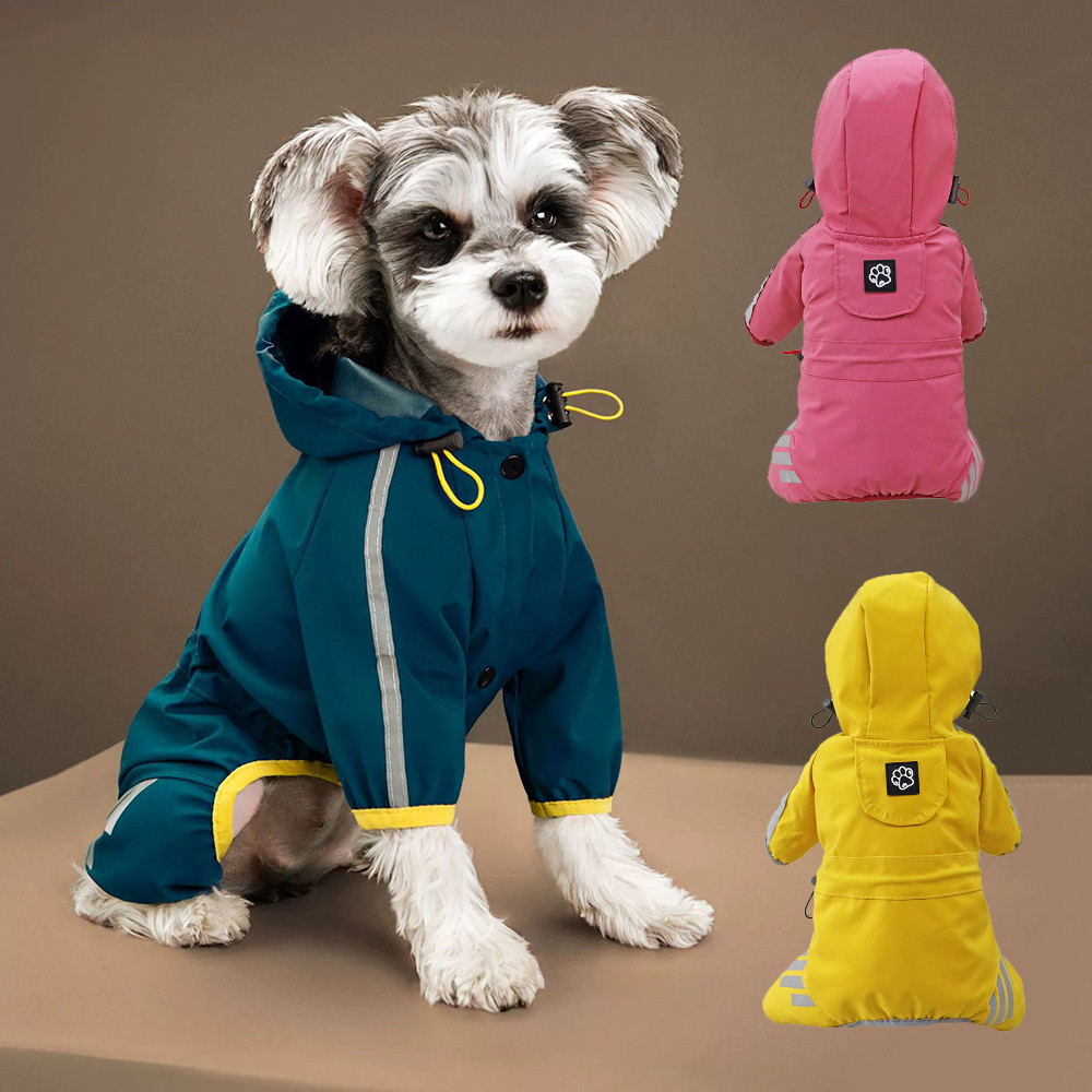 Capa De Chuva Cachorro Reflexiva À Prova Dágua P