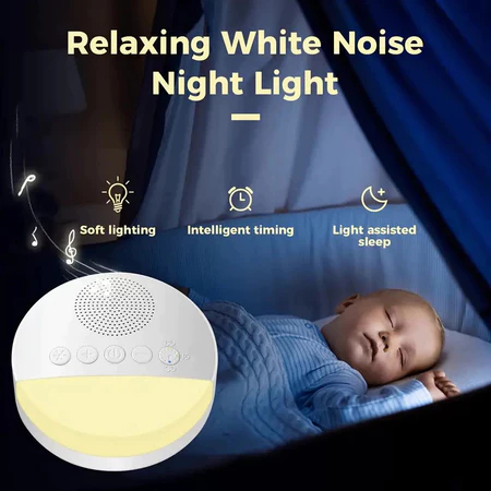 Máquina de ruído branco para crianças, temporiz