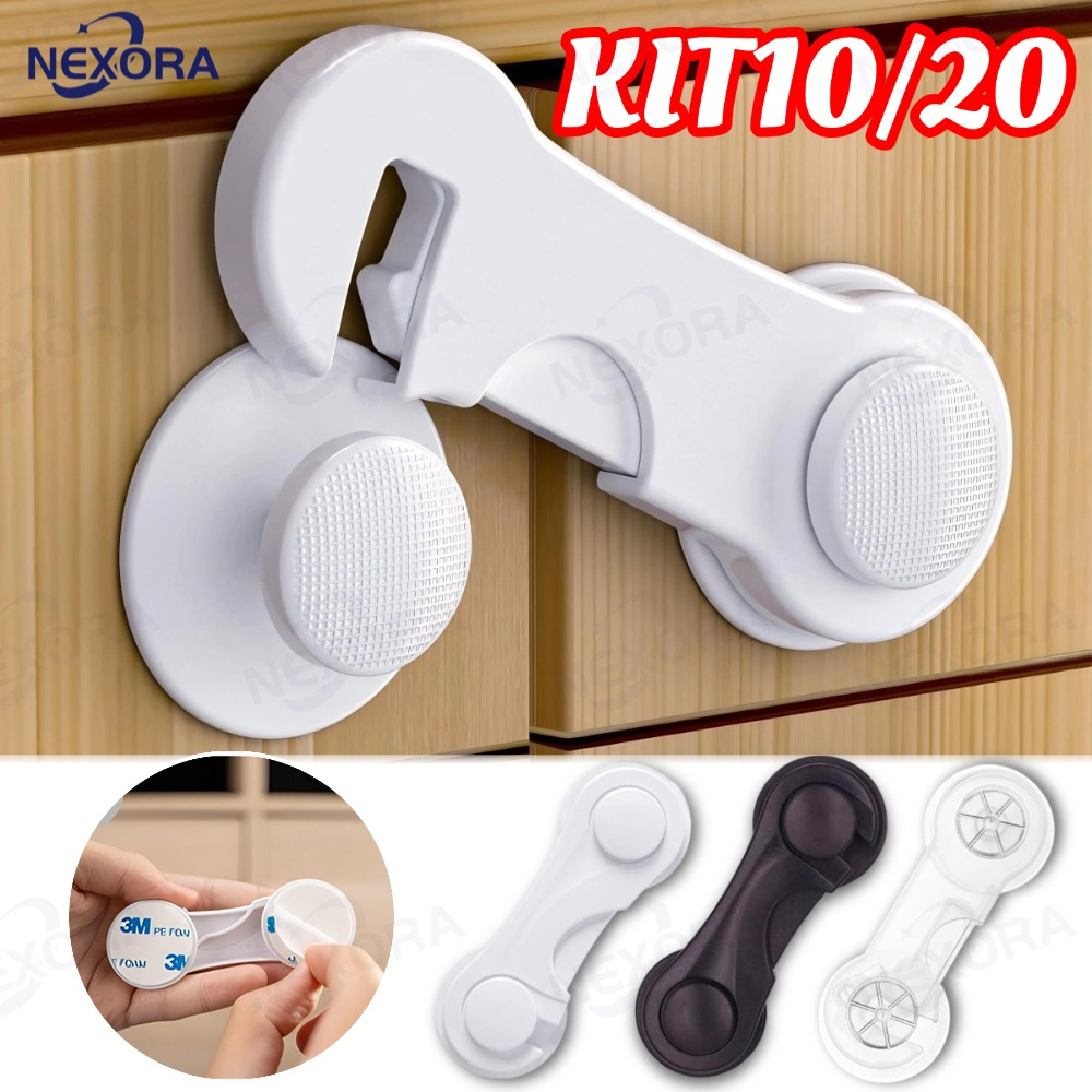 Kit 10 Travas Para Gaveta Porta Armário Seguranç