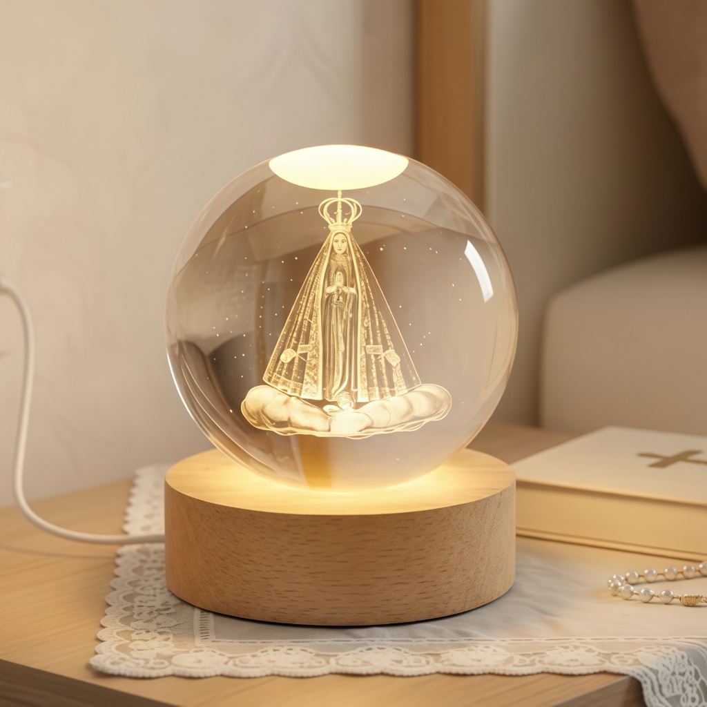 Luminária Cristal de mesa Nossa Senhora Aparecida