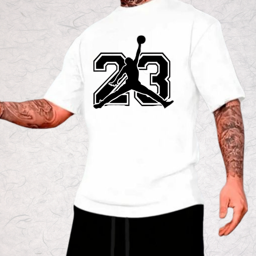 Camiseta Masculina Estampa Basquete 23 Blusa 100%