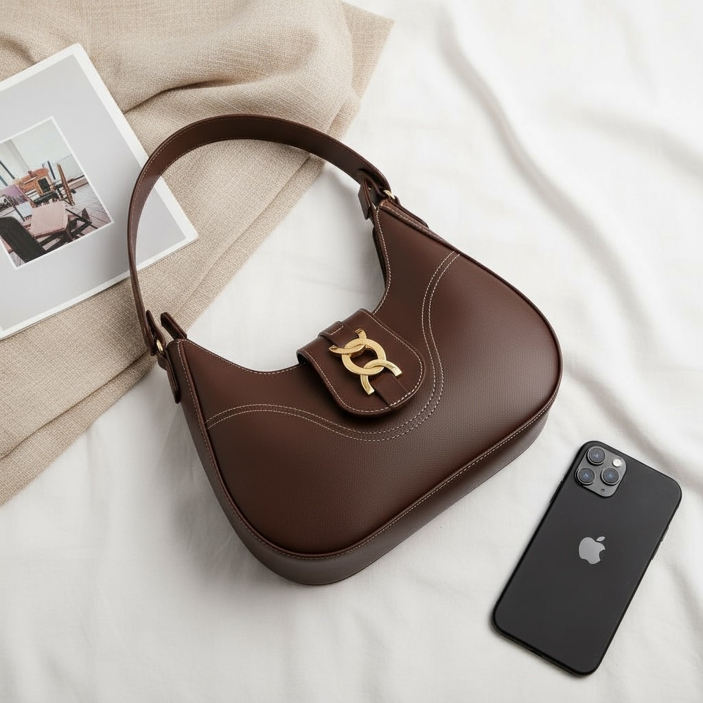 Bolsa Feminina Baguete Média De Ombro Estilosa Ca