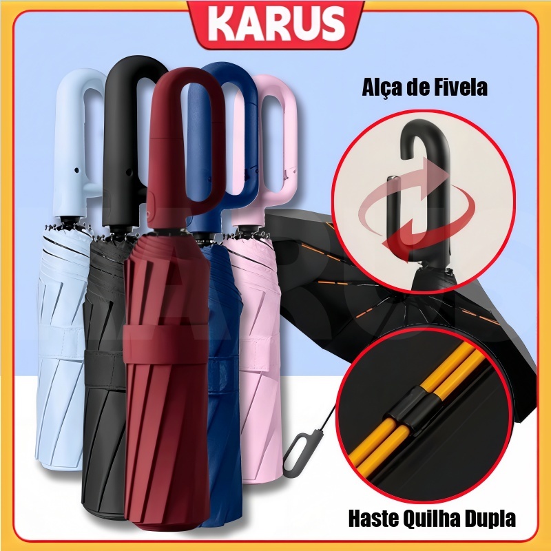 Guarda Chuva Portátil Automático À Prova De Ven