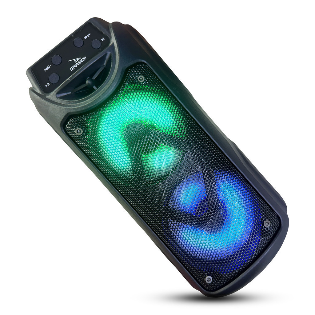 Caixa de Som Alto Bluetooth Grasep Função TWS Co
