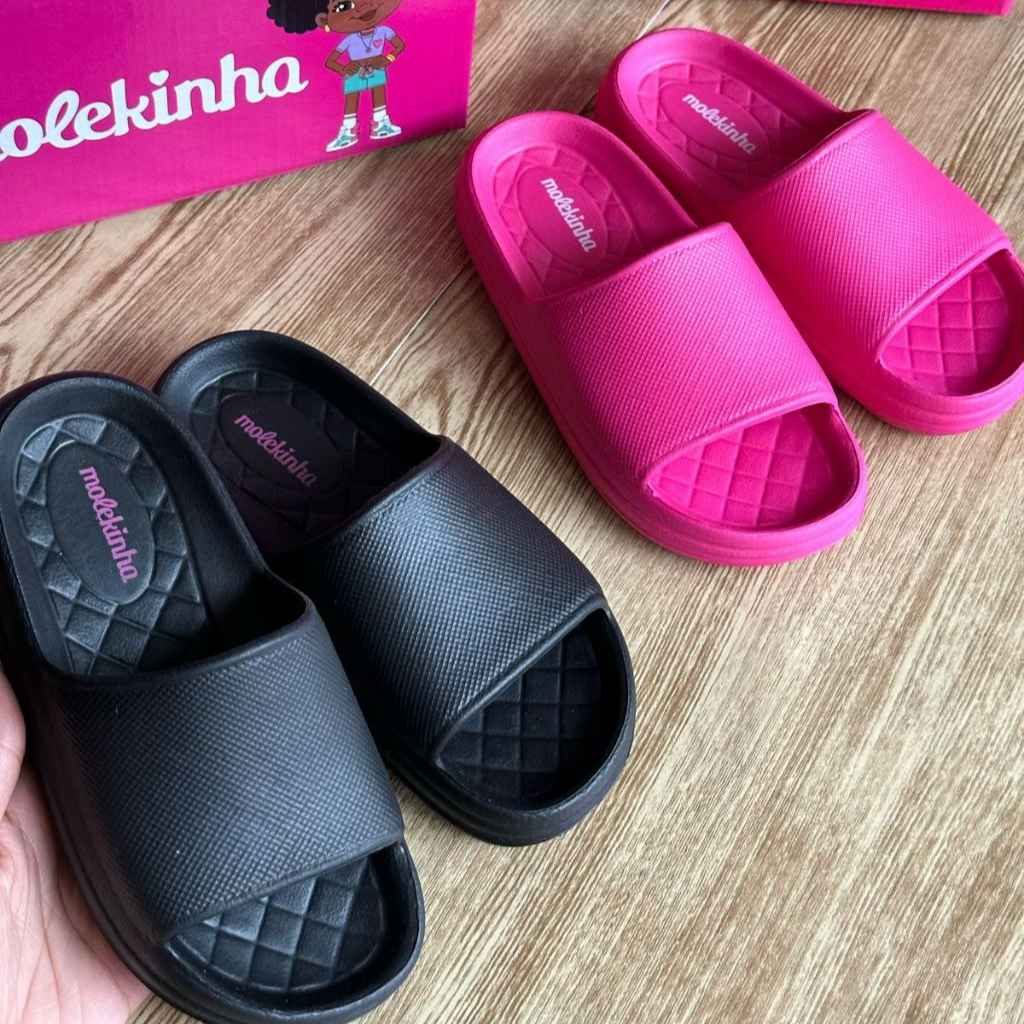 Chinelo Papete Nuvem Infantil Molekinha Menina Ana