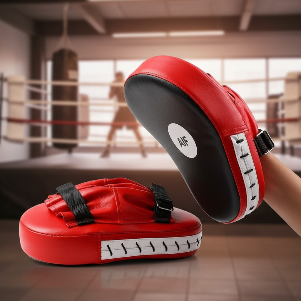Almofada alvo de mão curva para boxe, prática de