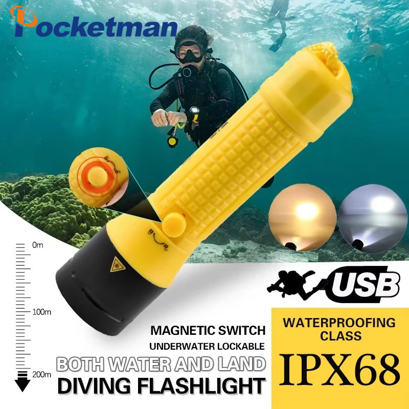 Lanterna De Mergulho Profissional IPX68 , À Prova