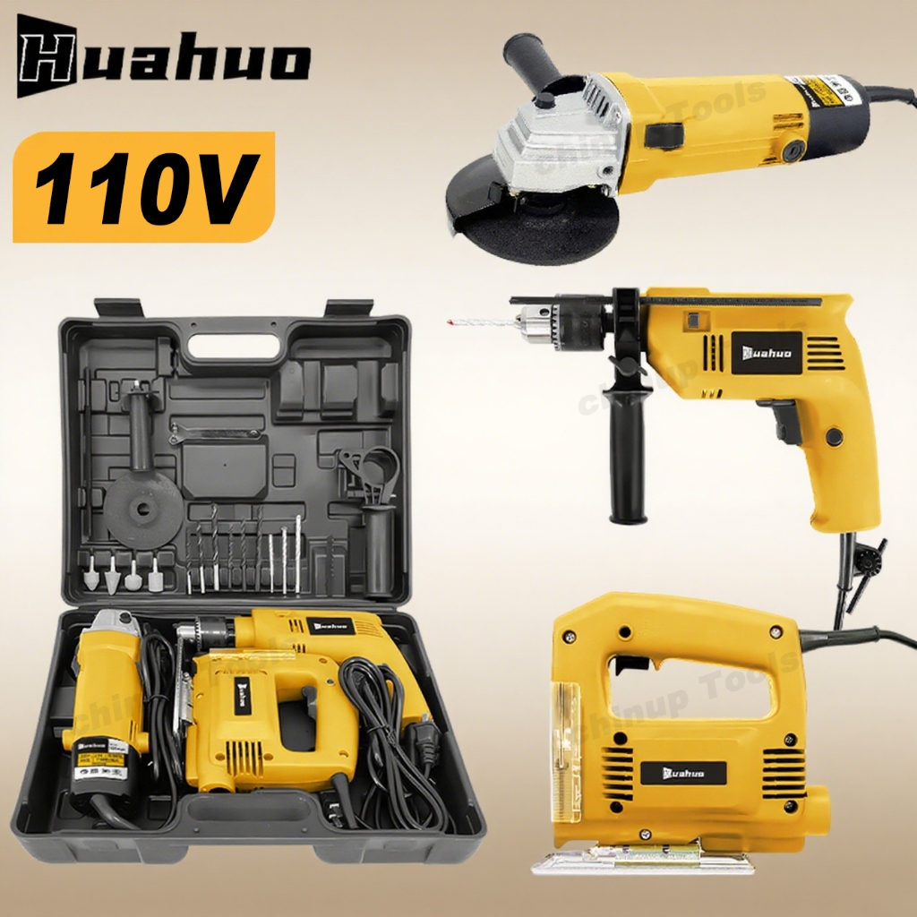 Kit 3 em 1 Maquita Furadeira de impacto 850W+Lixad