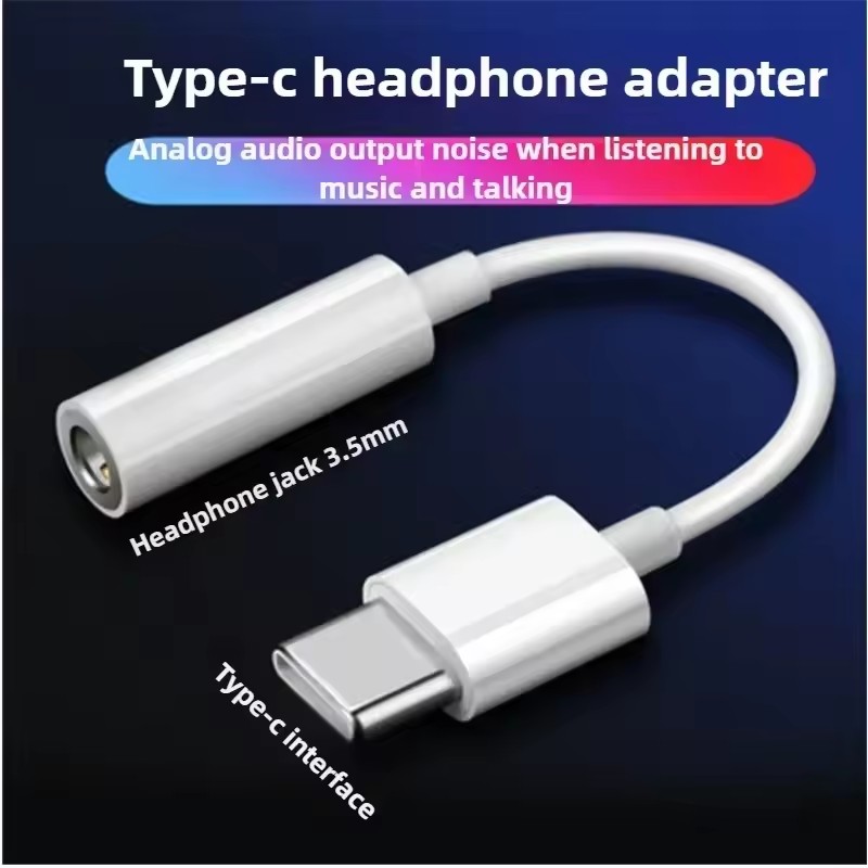 Adaptador Aux TypeC Para 3.5 Mm Cabo De Fone De Ou