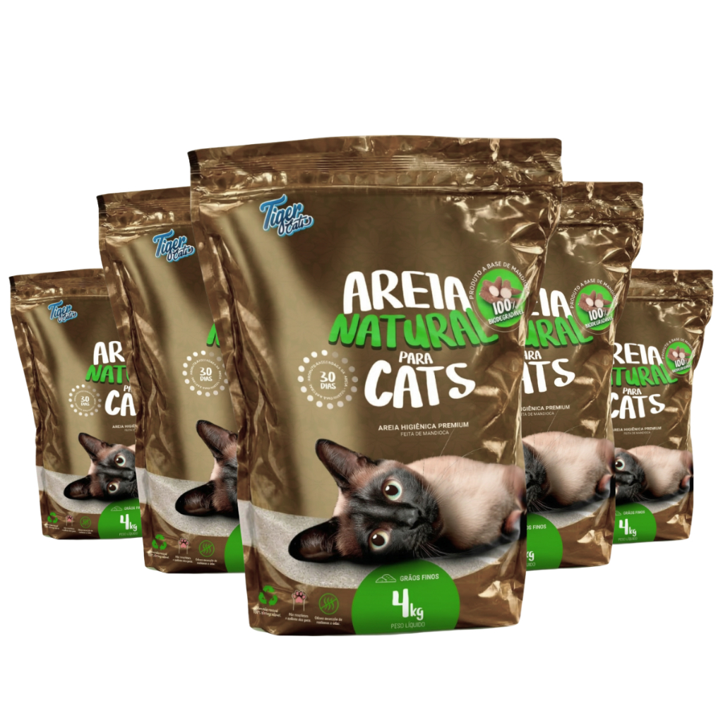 Areia Higiênica Natural Biodegradável Mandioca P