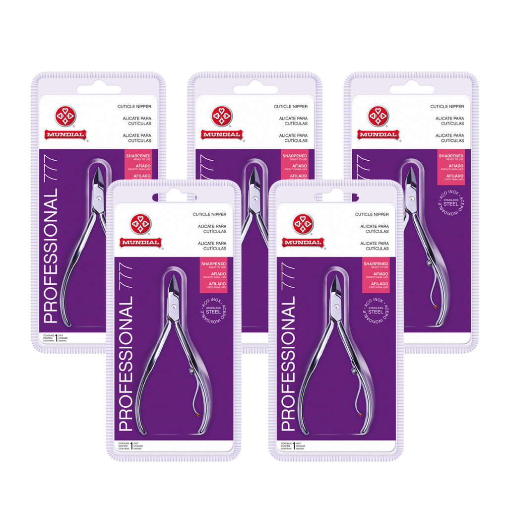 Kit 5 Alicates De Cutícula 777 Professional Aço 
