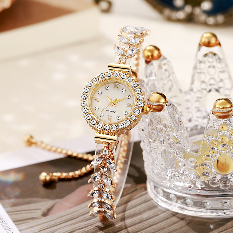 Elegante Sereia Strass Pulseira Banda Relógio De 