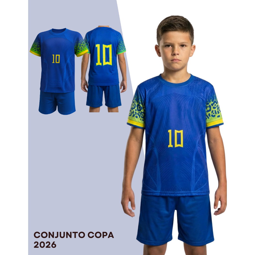 Conjunto Infantil Brasil Seleção Brasileira R