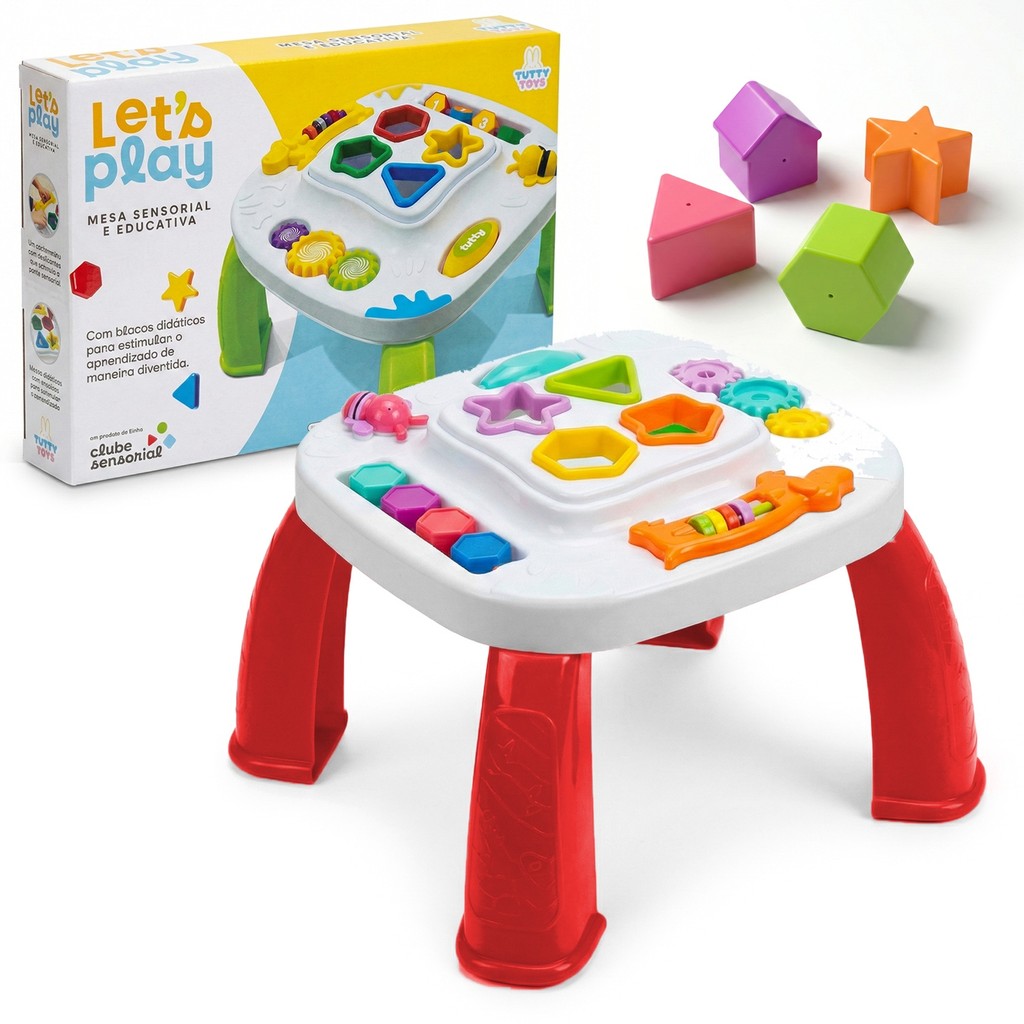 Mesinha Educativa Didática Infantil Sensorial Mes