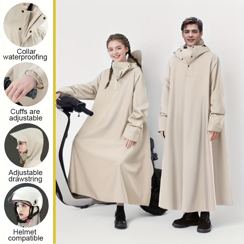 Capa de chuva impermeável, com capa de motor ajus