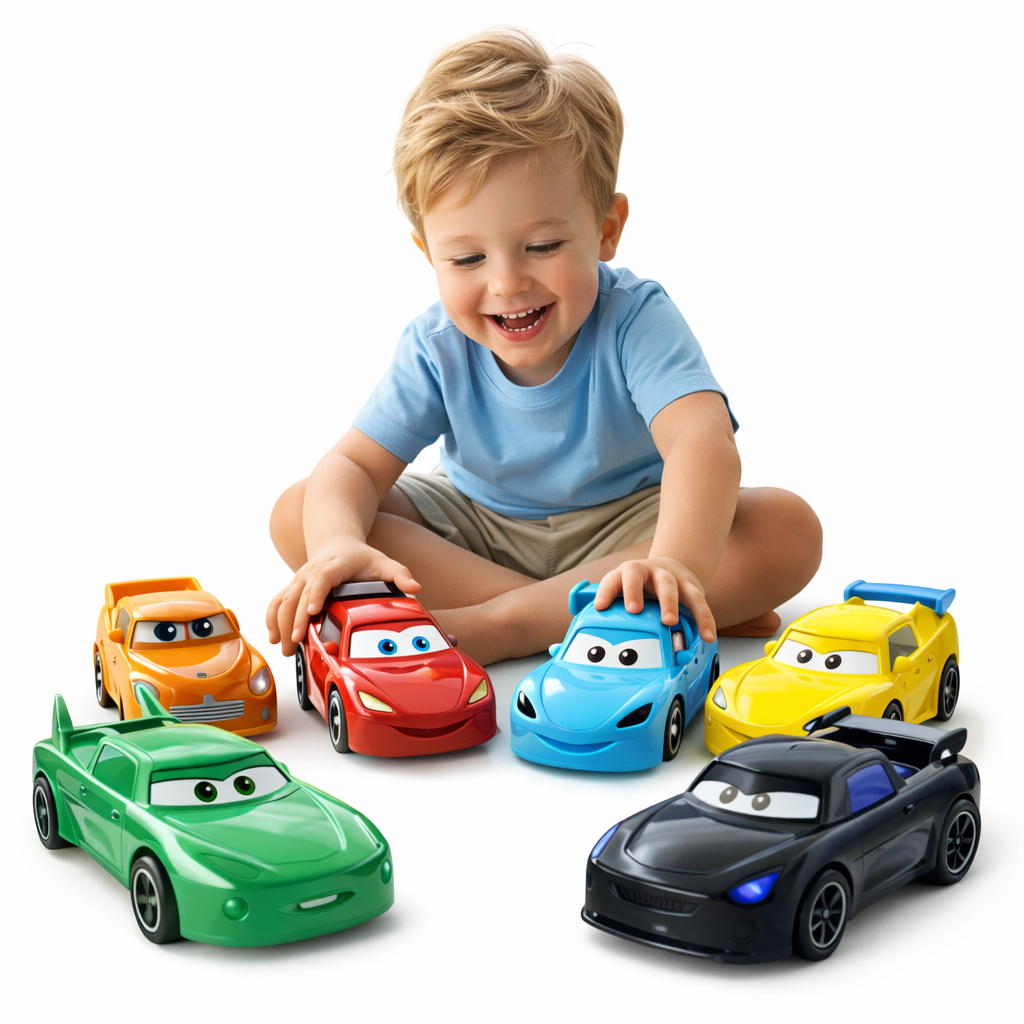 Kit 6 Carrinhos Carros Fricção Plástico Relâmp