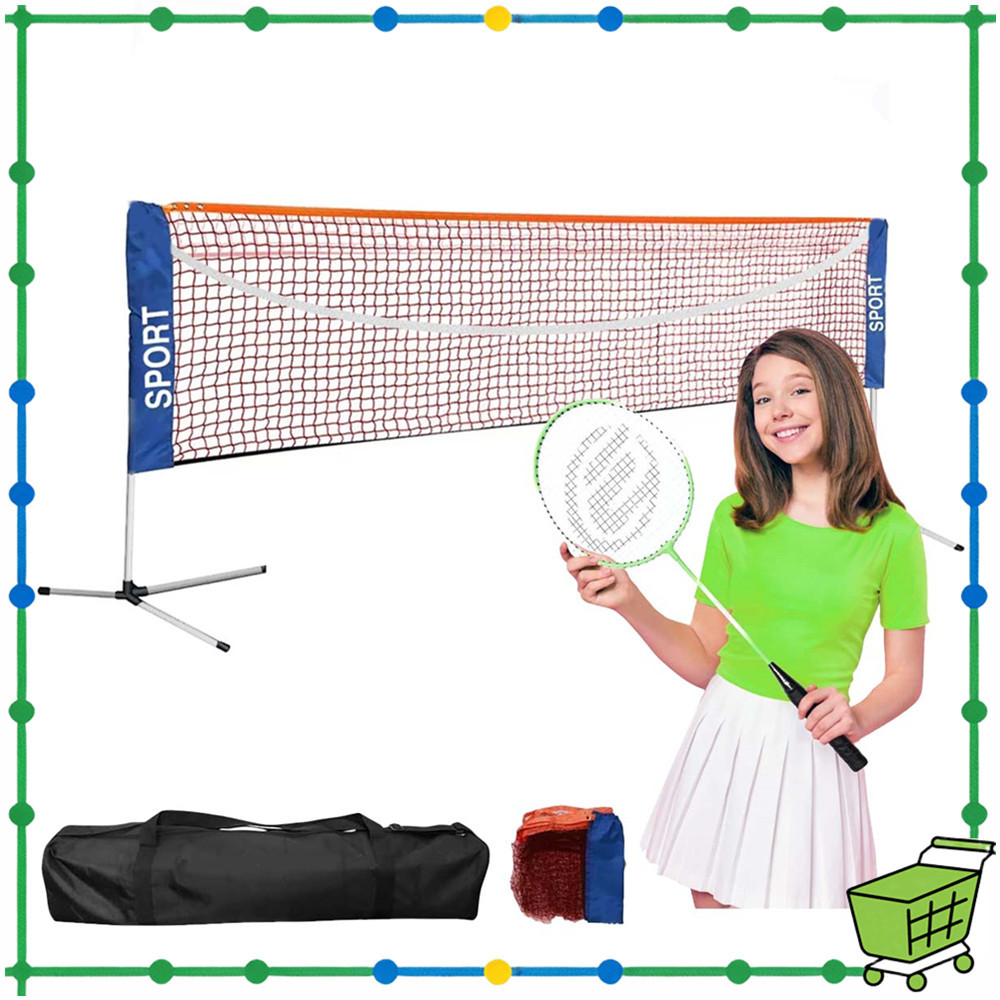 Conjunto de rede de Badminton portátil, altura aj