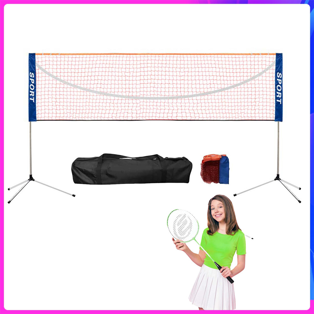 Conjunto de rede tênis vôlei badminton ajustáve