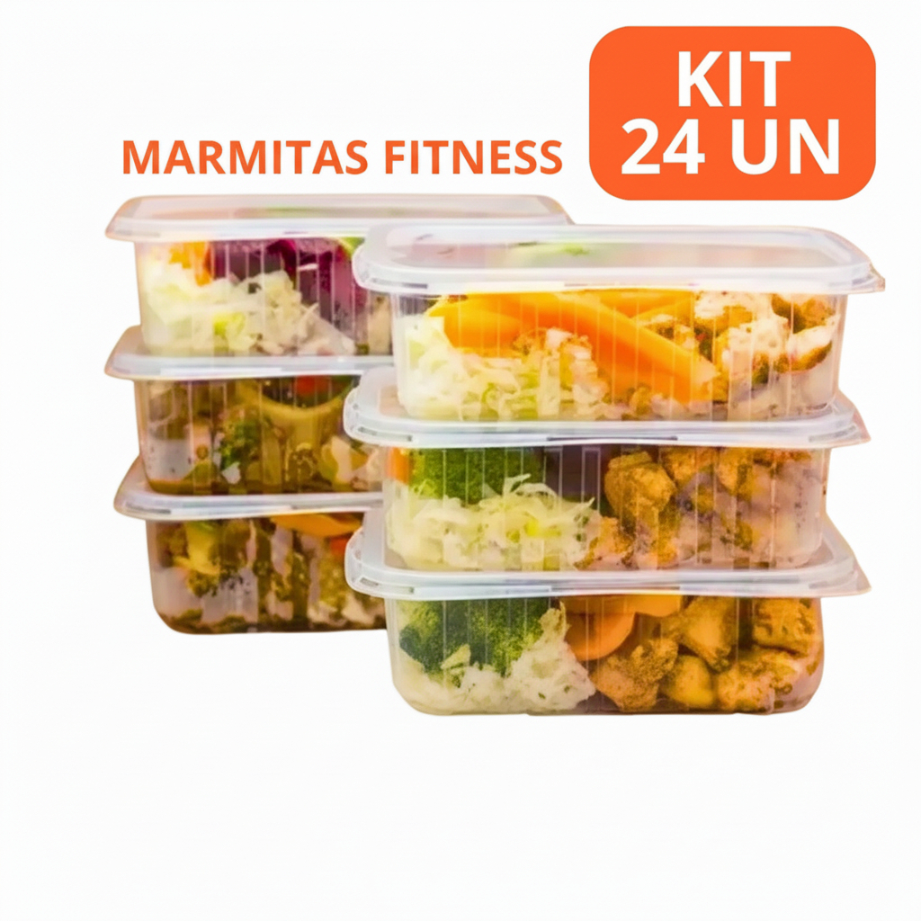 Kit 48/24/12 Pote Embalagem Marmita Descartavel 10