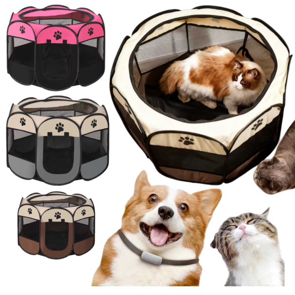 Casinha de cachorro grande portátil dobrável par