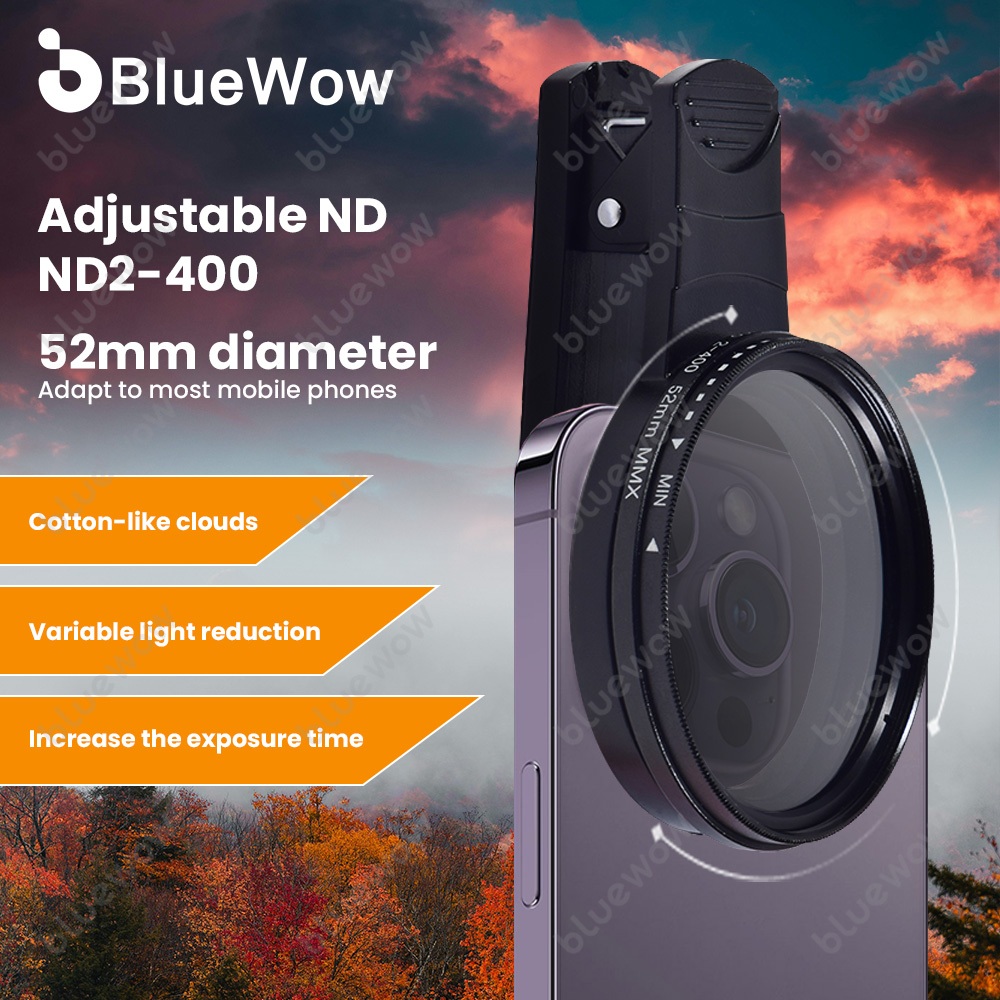 BlueWow Universal Ajustável ND 52mm/67mm Lente De