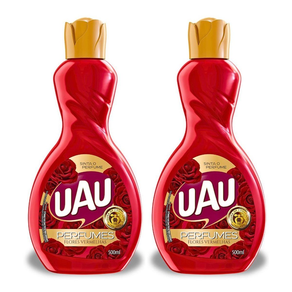 Kit 2un Limpador Perfumado 500ml Uau Flores Vermel