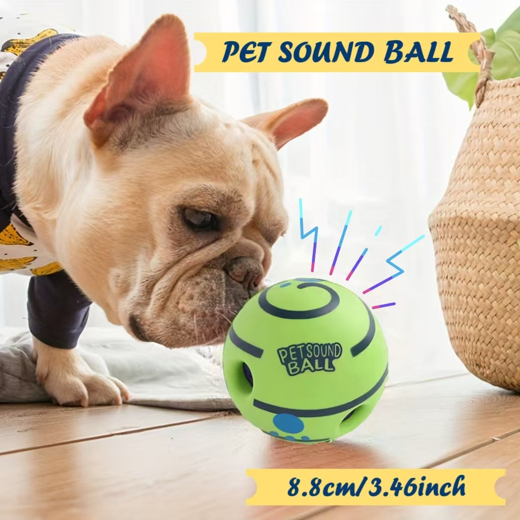 8CM Ball Interactive Dog Toy Fun Giggle Sons De Bo