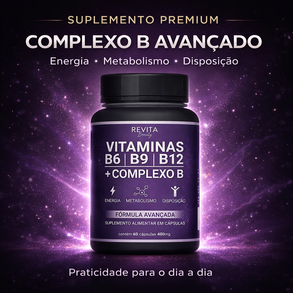 Complexo B Vitaminas B12 | B6 | B9 | Forma Ativa B