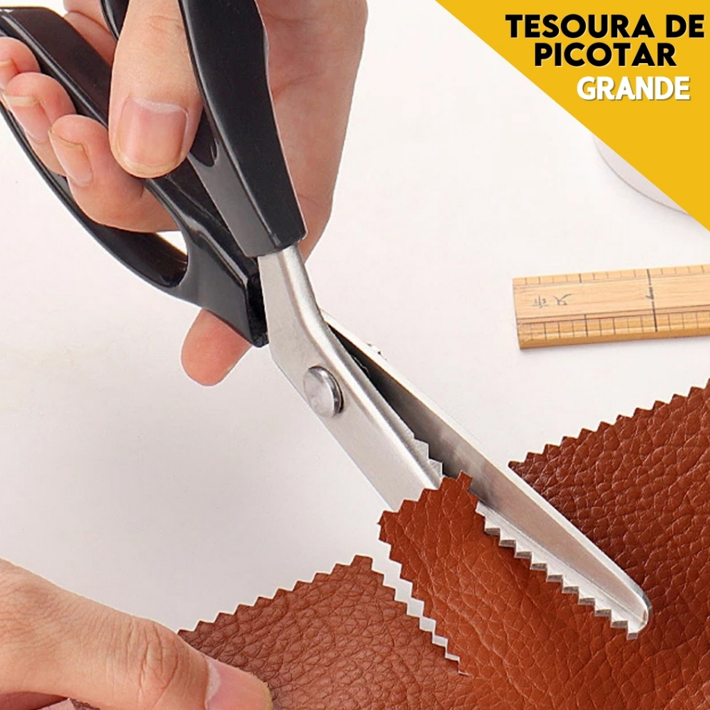 Tesoura Profissional de Picotar Tecidos Adequado p